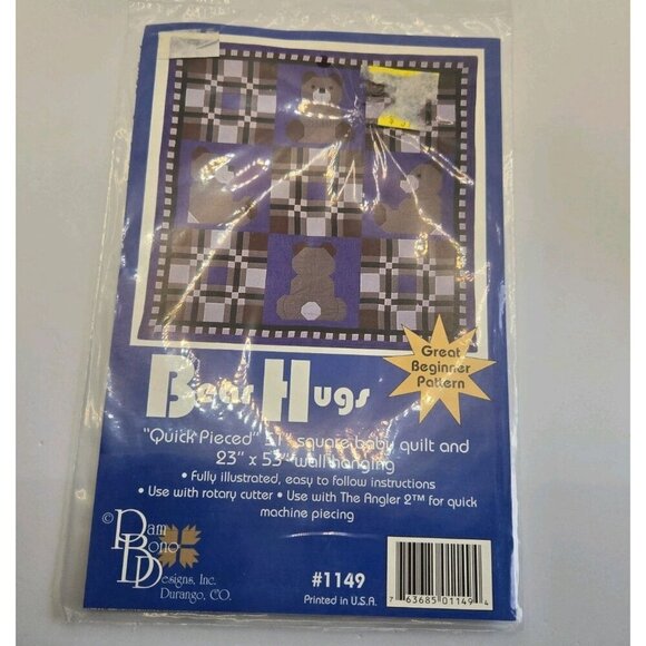 Lot Of 3 Vintage Quilting Patterns Cabin Cottage Themed Bears Quilt New - Picture 6 of 10